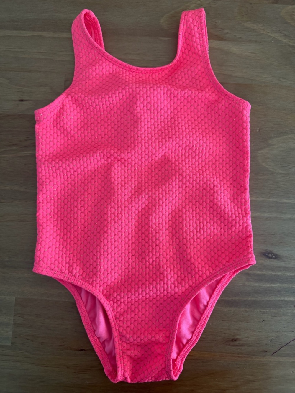 Cat & Jack Neon Pink Girls' One-Piece Swimsuit Size 5T - Picture 2 of 7
